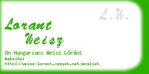 lorant weisz business card