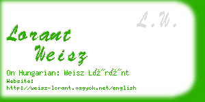 lorant weisz business card